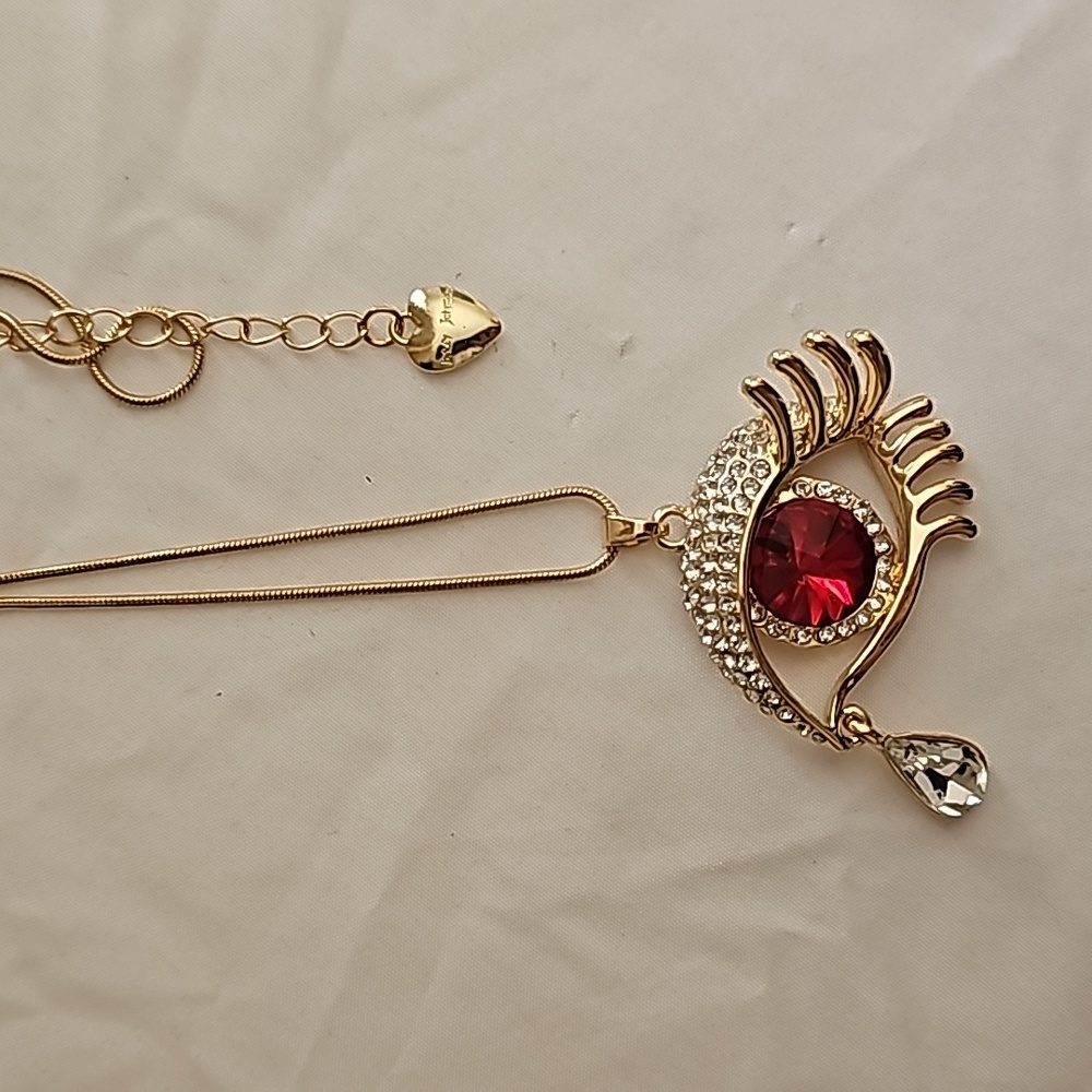 Crystal Tear Drop Statement Necklace